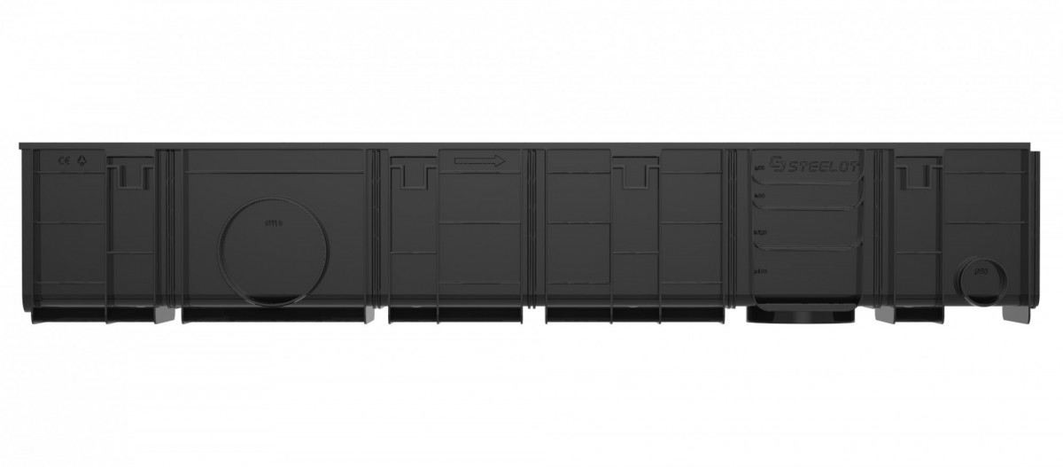 Лоток пластиковый SteeStart DN100 H180 A15 B125 C250 Лоток пластиковый SteeStart DN100 H180 A15 B125 C250